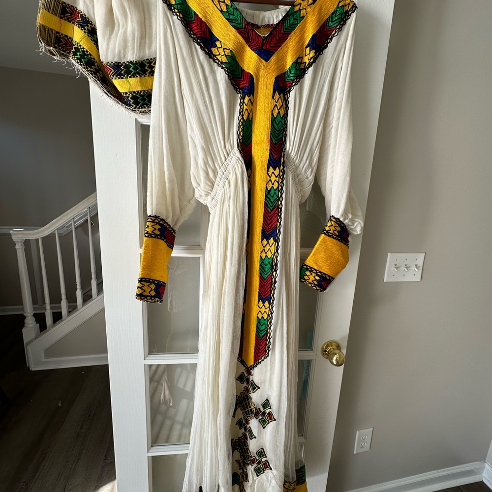 Beautiful Ethiopian and Eritrean Habesha Dress Style menen 100% cotton